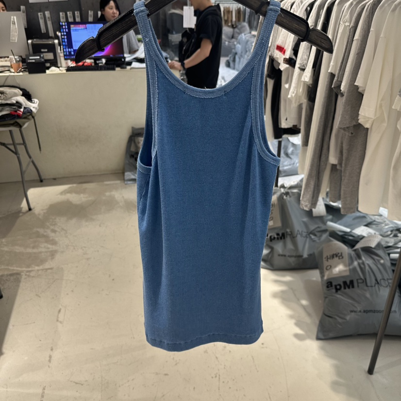 JANE BIRKIN韓國代購女裝新品26夏季時尚吊帶背心染色羅紋JANE BIRKIN設計師品牌吊帶/背心