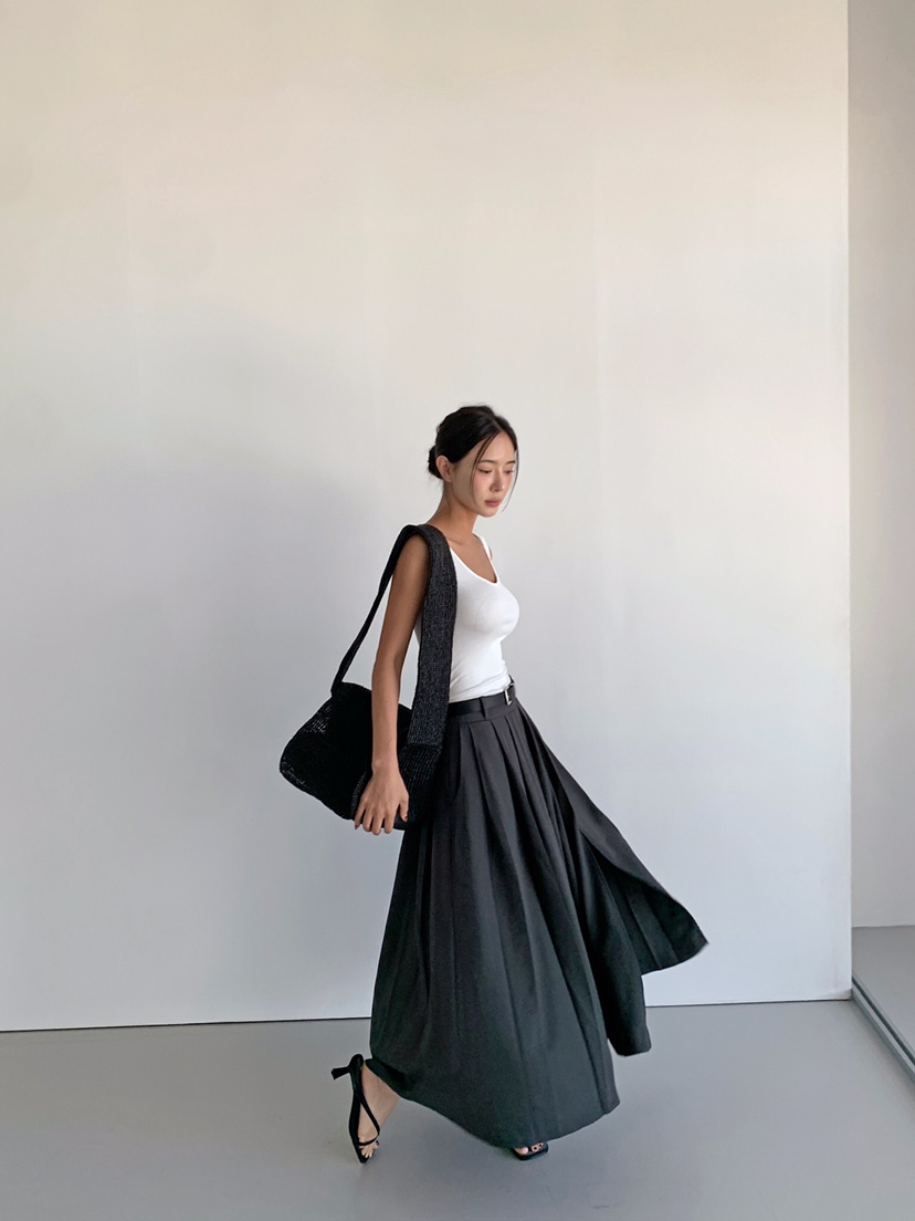 VERANDA韓國東大門直郵女裝新品時尚人氣休閑連衣裙褶裥無袖VERANDA連衣裙