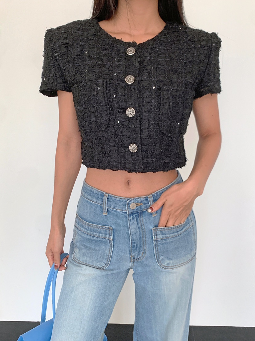 VERANDA韓國直郵女裝新品26夏季熱賣推薦時尚人氣夾克粗花呢VERANDA夾克