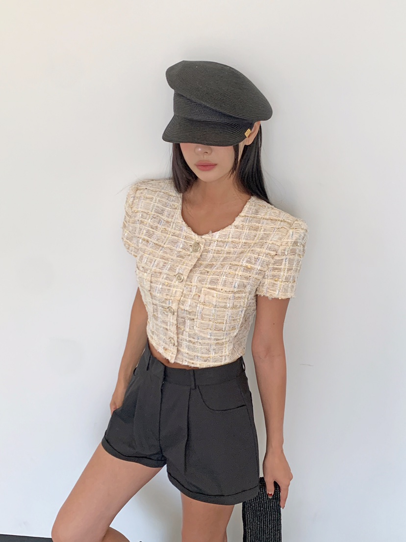 VERANDA韓國直郵女裝新品26夏季熱賣推薦時尚人氣夾克粗花呢VERANDA夾克