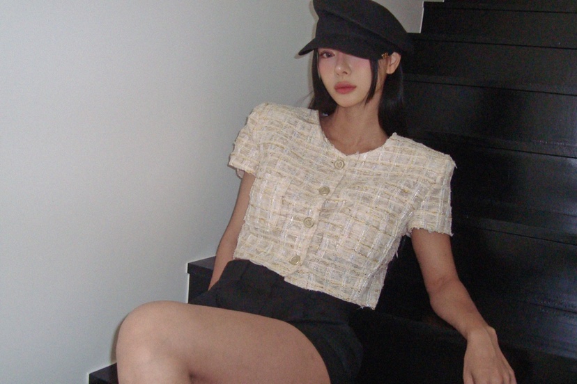 VERANDA韓國直郵女裝新品26夏季熱賣推薦時尚人氣夾克粗花呢VERANDA夾克