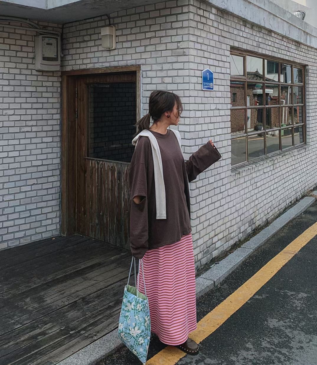 HAPER/COME OPEN韓國直郵實拍女裝新款推薦26夏季長袖T恤HAPER/COME OPEN長袖T恤