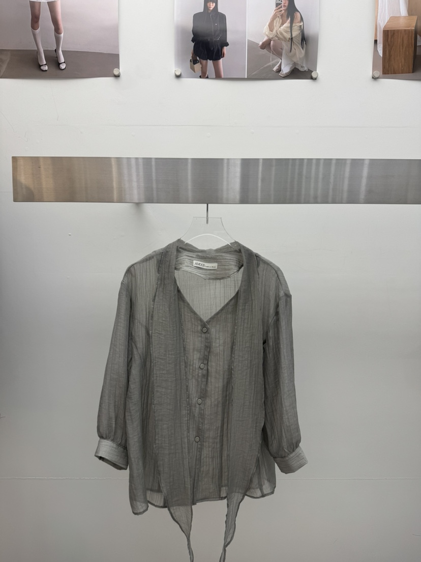 AMOOD韓國東大門直郵女士新品熱賣推薦人氣時尚襯衫蕾絲衫AMOOD襯衫/蕾絲衫圖色2