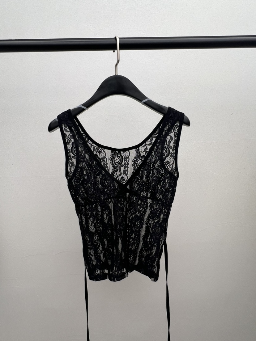 BLACK PIG/BERTO東大門實拍韓國女士新款熱賣吊帶背心蕾絲無袖BLACK PIG/BERTO吊帶/背心圖色2