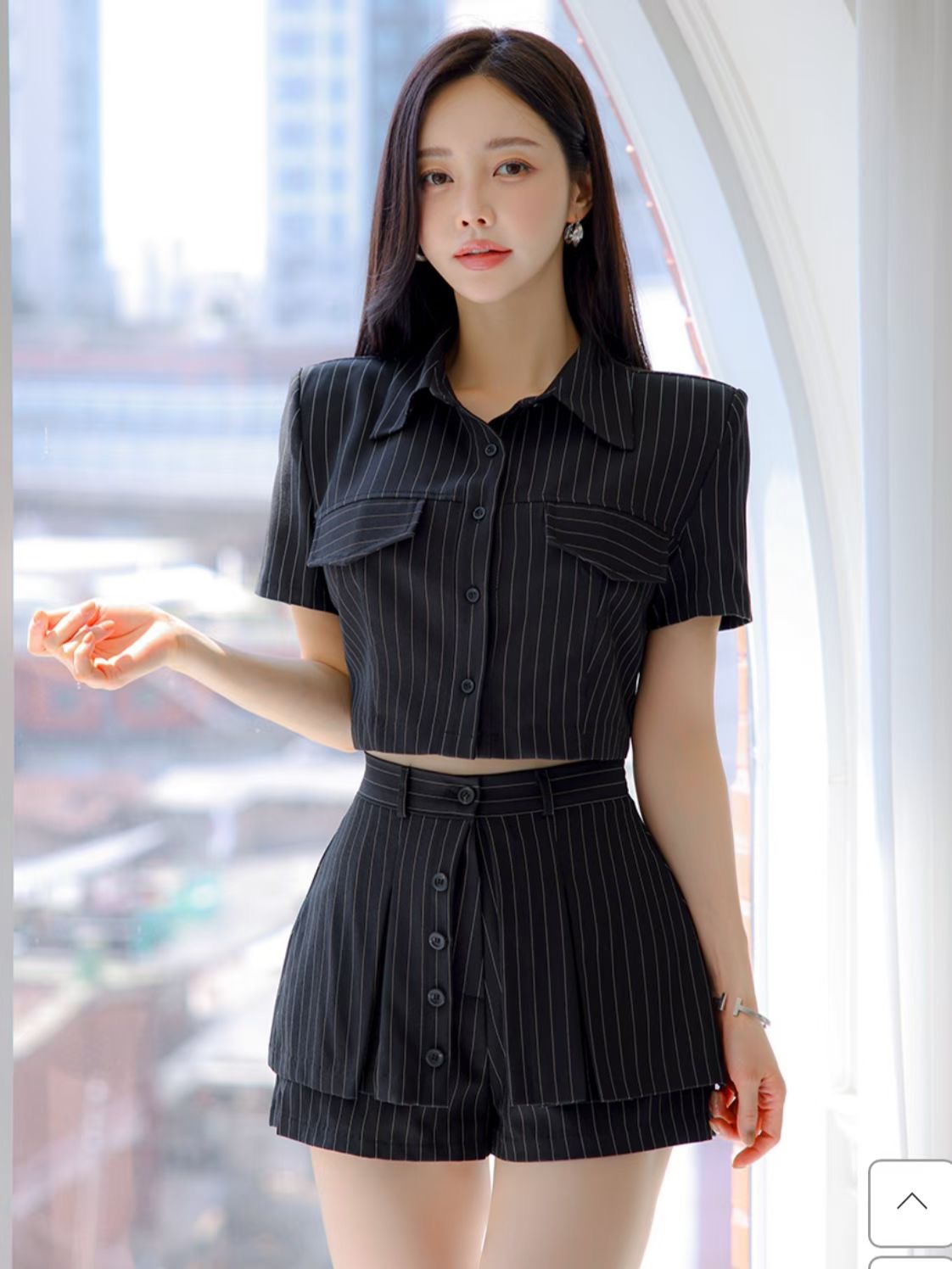 HEE SHOP韓國代購女裝新款人氣熱賣推薦時尚休閑26夏季套裝HEE SHOP套裝圖色1