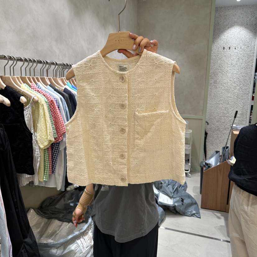 DELI JENNY韓國直郵女裝新品休閑人氣熱賣時尚26夏季馬甲DELI JENNY馬甲圖色1