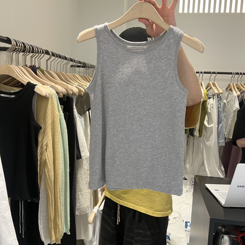 PLATE韓國直郵實拍女士新品休閑熱賣人氣時尚吊帶背心無袖ANOTHER PLATE MOOD WEAR吊帶/背心圖色3