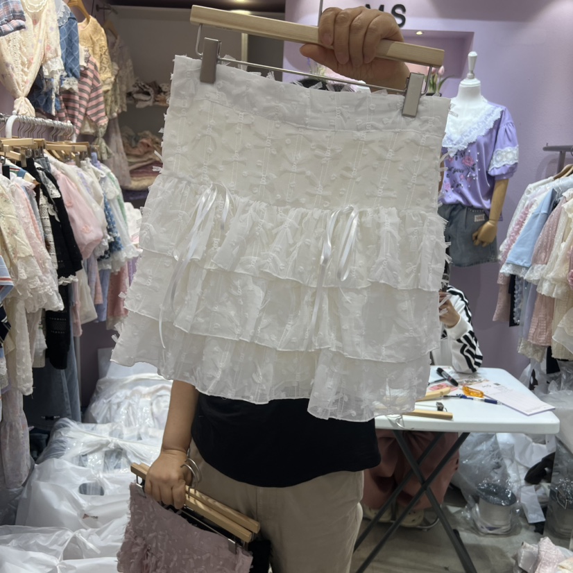 MS韓國直郵實拍女士新品推薦時尚26夏季人氣熱賣短裙多層MS短裙圖色1