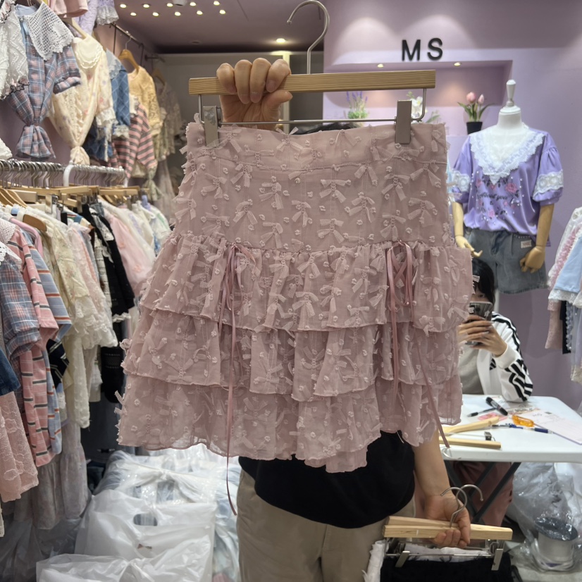 MS韓國直郵實拍女士新品推薦時尚26夏季人氣熱賣短裙多層MS短裙圖色2