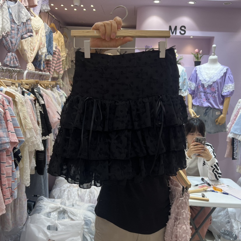MS韓國直郵實拍女士新品推薦時尚26夏季人氣熱賣短裙多層MS短裙圖色3