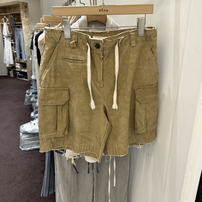 PITA/THEVERLIN韓國東大門代購女裝新品時尚休閑短褲水洗PITA/THEVERLIN短褲圖色1