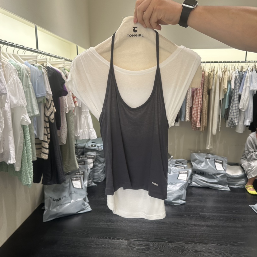 TOMGIRL韓國直郵實拍女士新品時尚人氣休閑26夏季套裝兩件套TOMGIRL套裝圖色2
