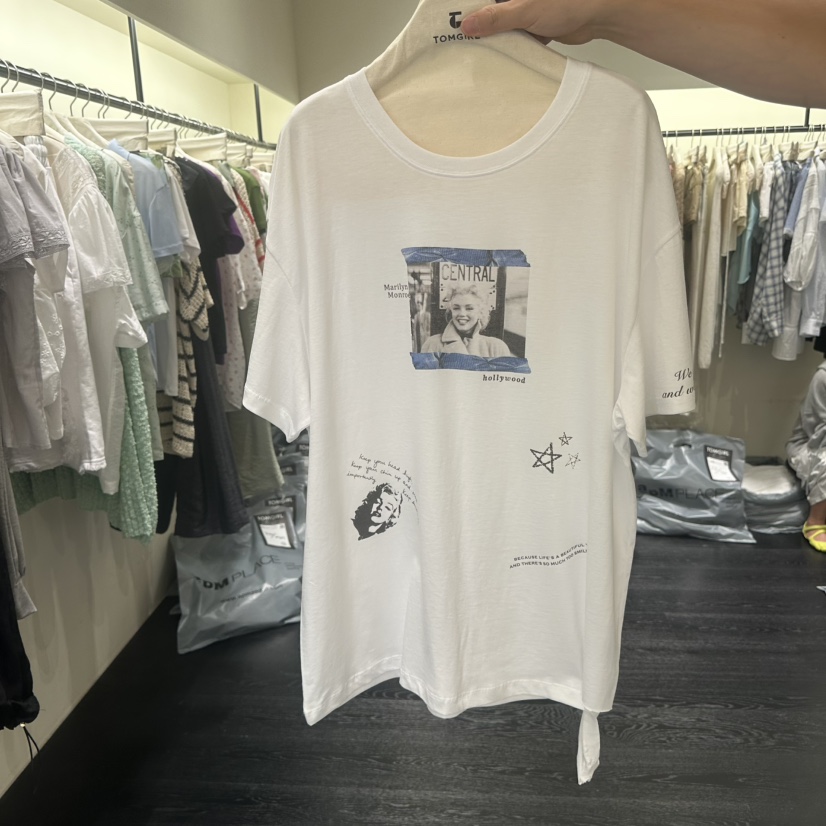 TOMGIRL韓國代購女裝新品推薦熱賣時尚人氣26夏季休閑T恤TOMGIRLT恤圖色1