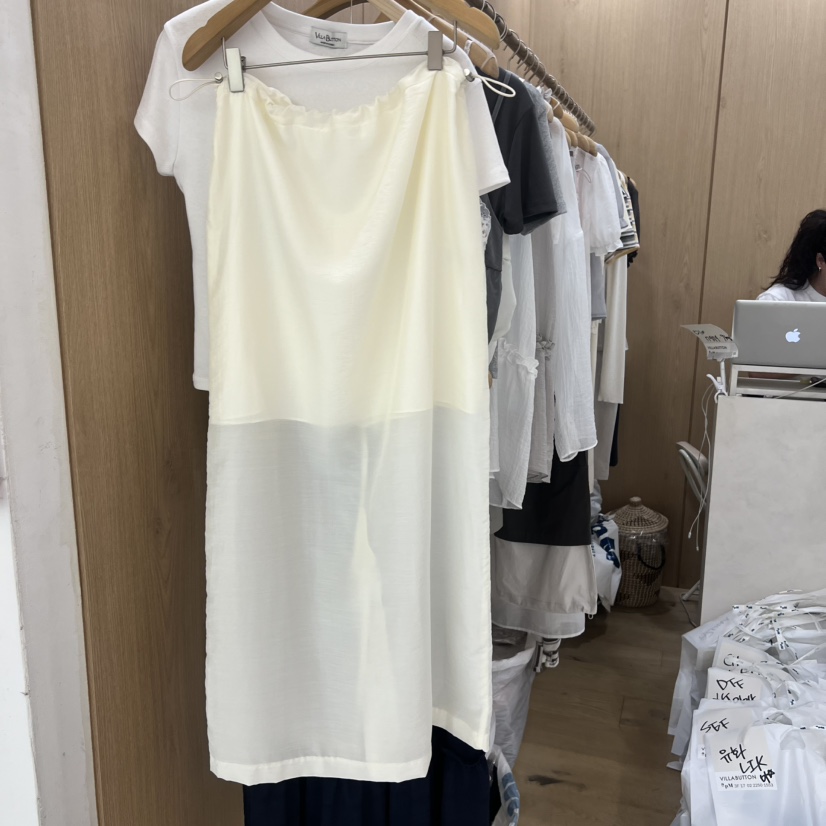 VILLABUTTON韓國東大門代購女士新款推薦半身裙中短裙絲綢VILLABUTTON半身裙/中短裙圖色2