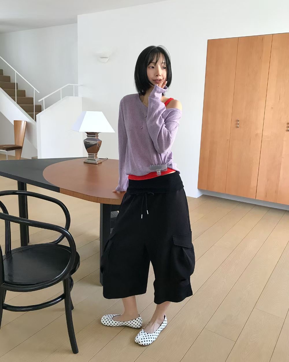 UNSANE東大門實拍韓國女裝新款時尚長袖T恤不含內搭亞麻布UNSANE長袖T恤
