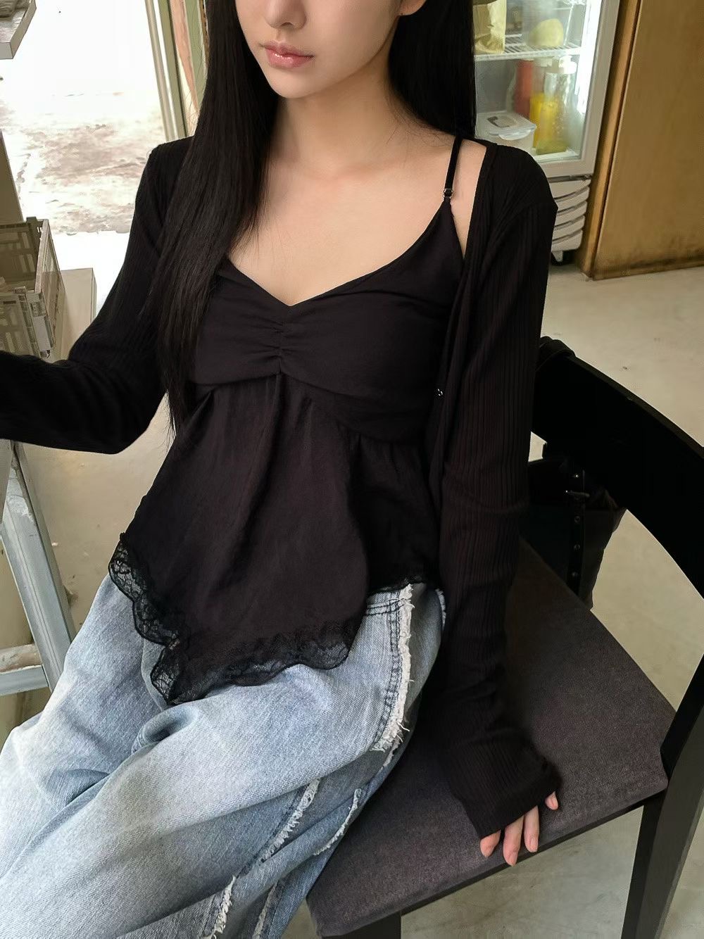 UNSANE韓國直郵實拍女士新款休閑熱賣推薦26夏季吊帶背心UNSANE吊帶/背心