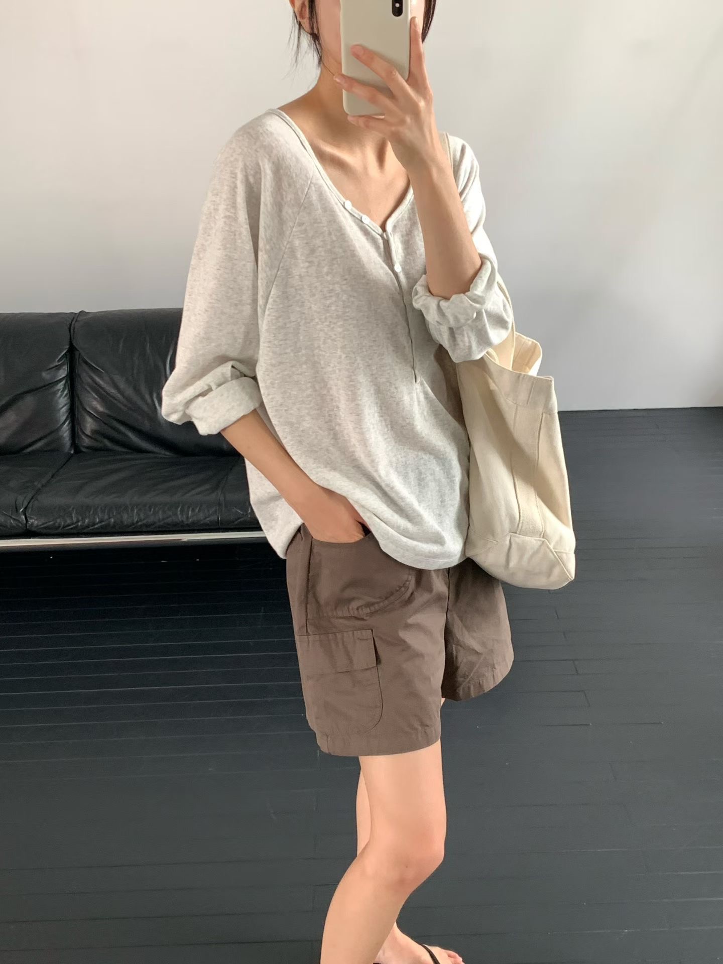 NOMAD韓國代購女裝新品休閑26夏季時尚推薦人氣熱賣長袖T恤NOMAD長袖T恤
