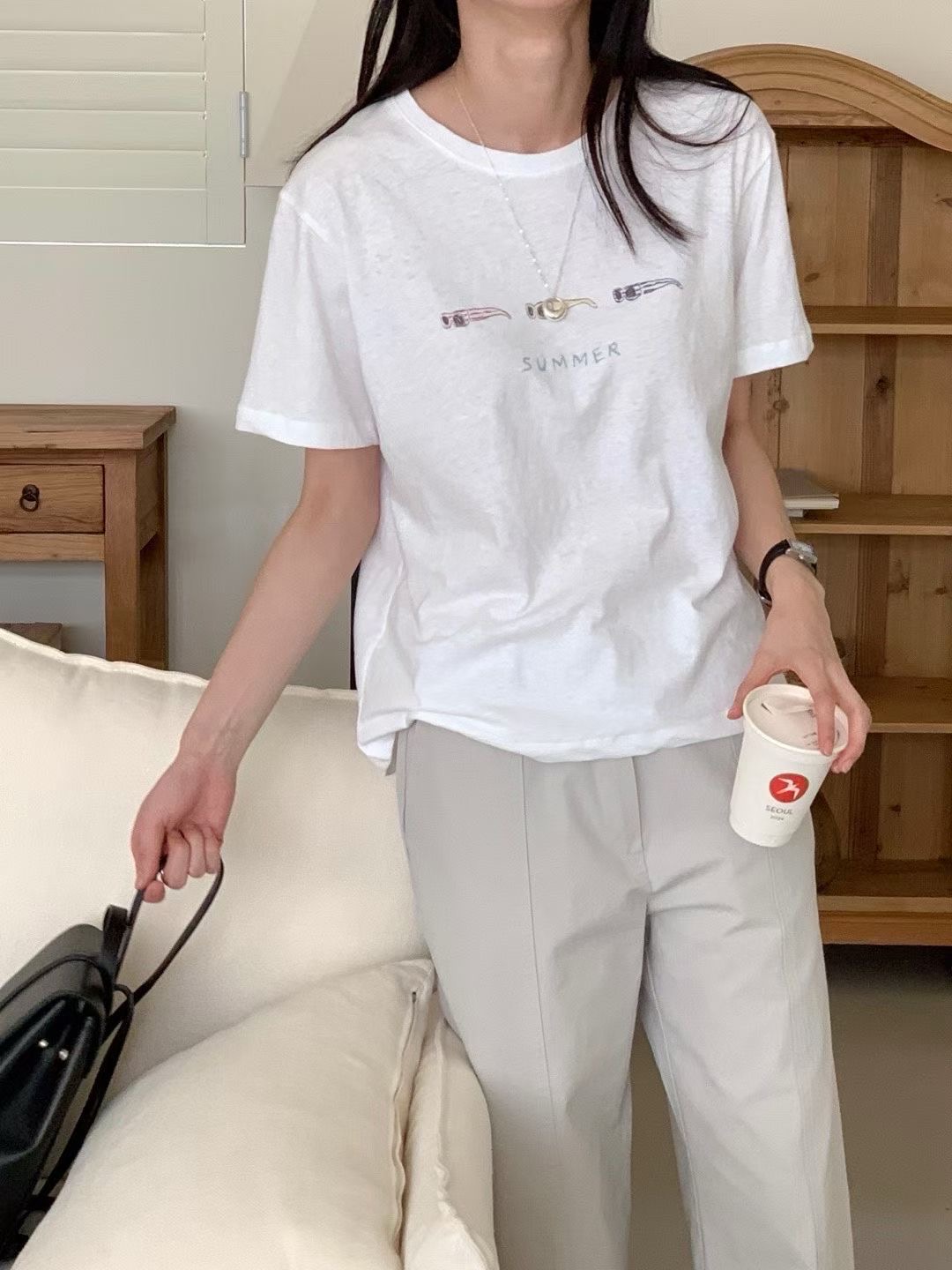 NOMAD韓國直郵實拍女裝新品時尚推薦熱賣休閑人氣26夏季T恤NOMADT恤圖色1