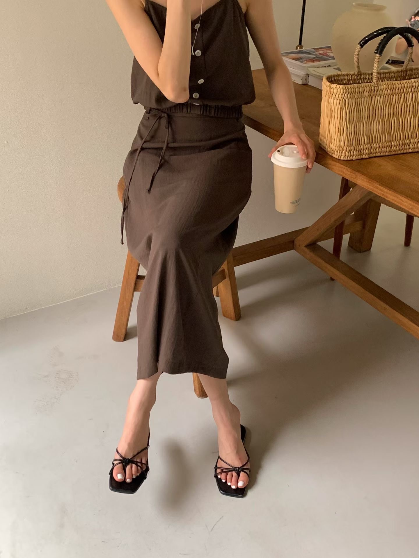NOMAD韓國直郵實拍女裝新款26夏季推薦時尚熱賣人氣休閑長裙NOMAD長裙
