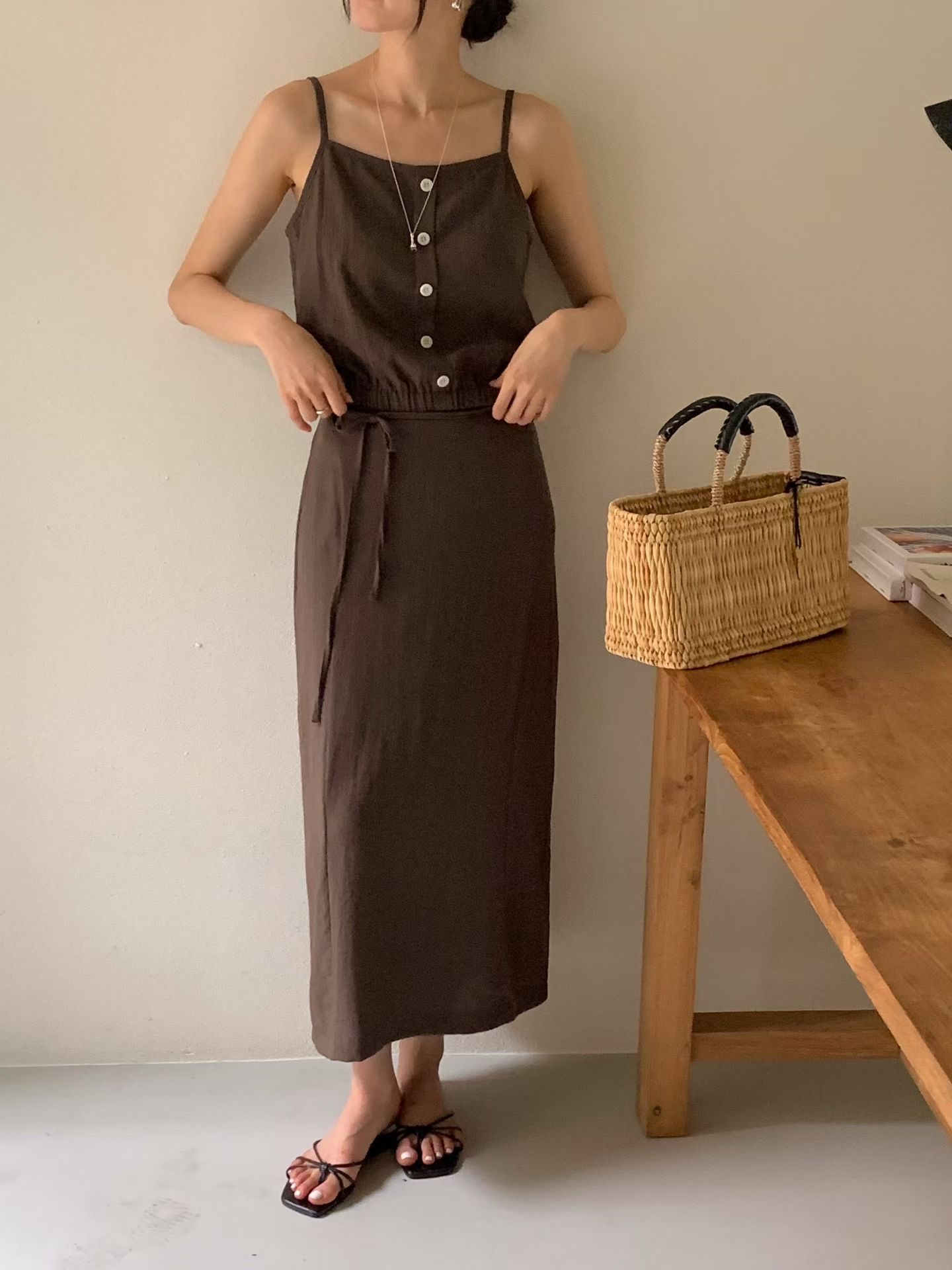 NOMAD韓國直郵實拍女裝新款26夏季推薦時尚熱賣人氣休閑長裙NOMAD長裙圖色2