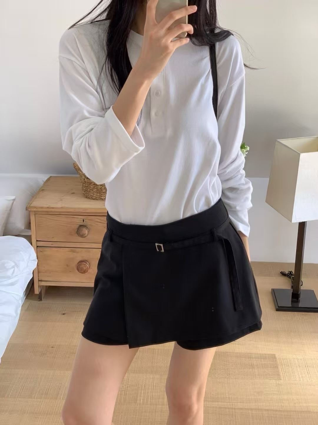 NOMAD東大門實拍韓國女裝新款休閑26夏季熱賣時尚裙褲腰帶NOMAD裙褲