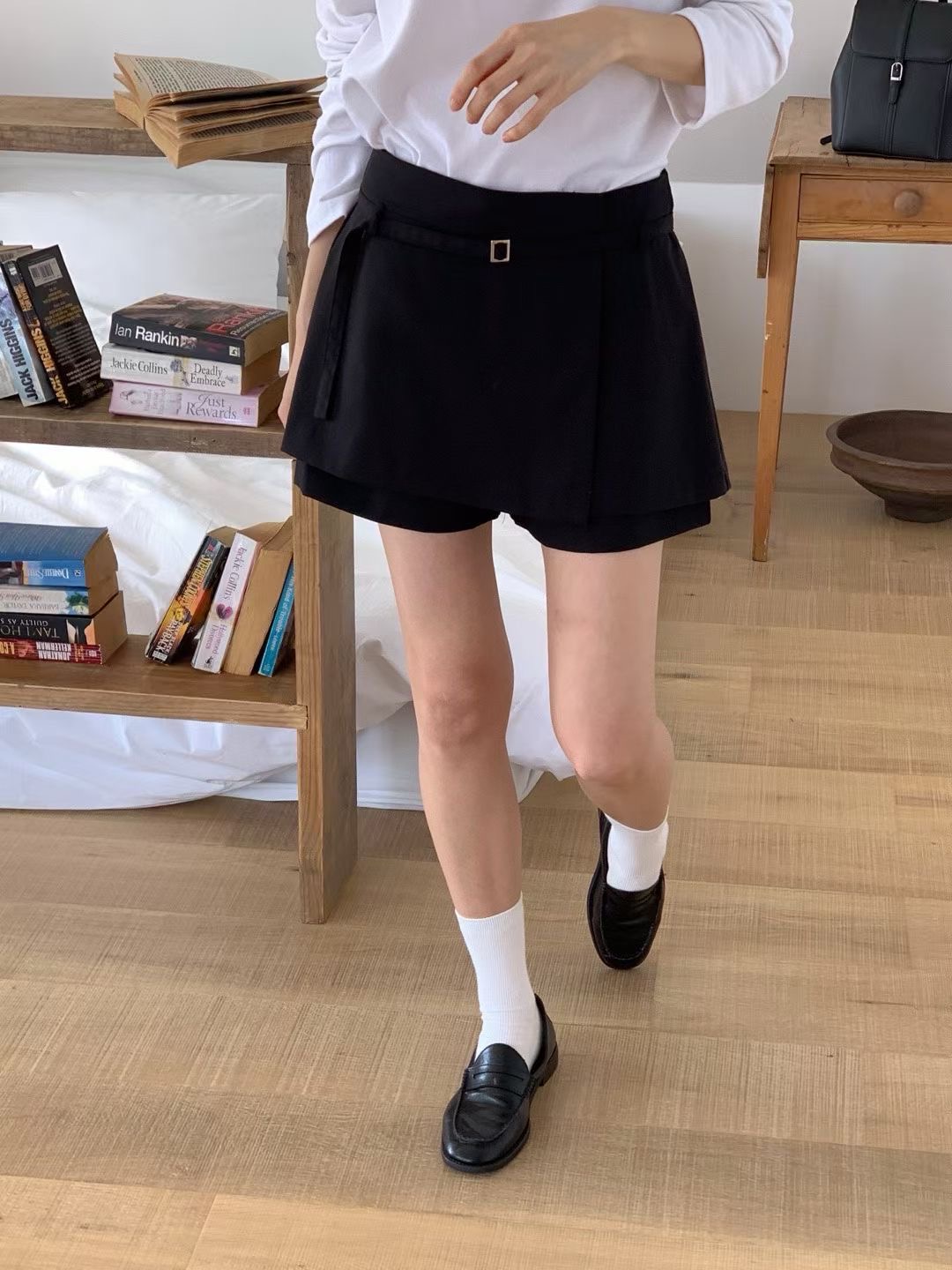 NOMAD東大門實拍韓國女裝新款休閑26夏季熱賣時尚裙褲腰帶NOMAD裙褲圖色2