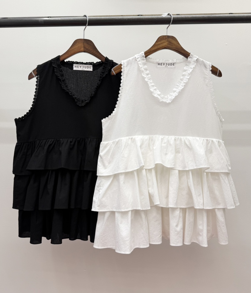 HEYJUDE東大門實拍女士新品26春夏時尚職業吊帶背心荷葉邊HEYJUDE吊帶/背心