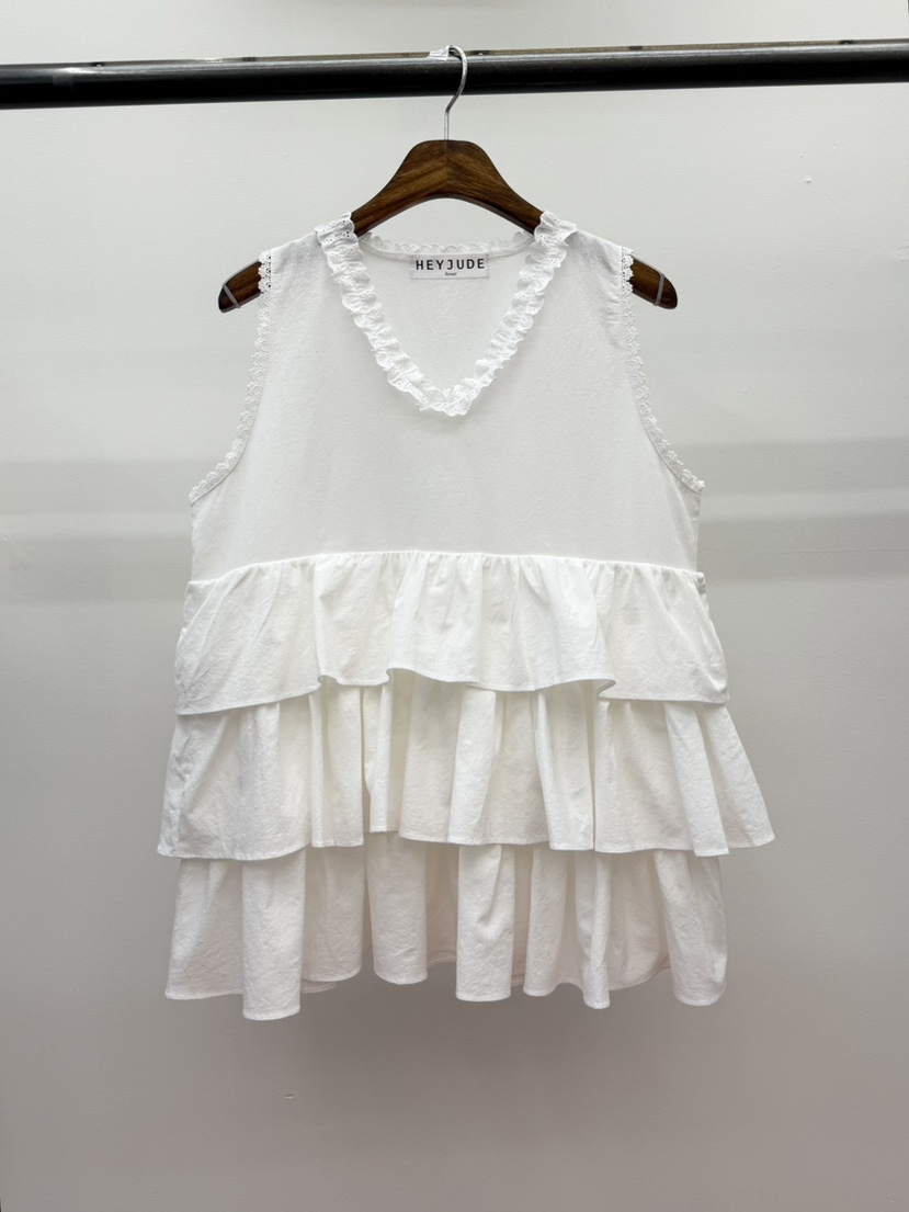 HEYJUDE東大門實拍女士新品26春夏時尚職業吊帶背心荷葉邊HEYJUDE吊帶/背心圖色1