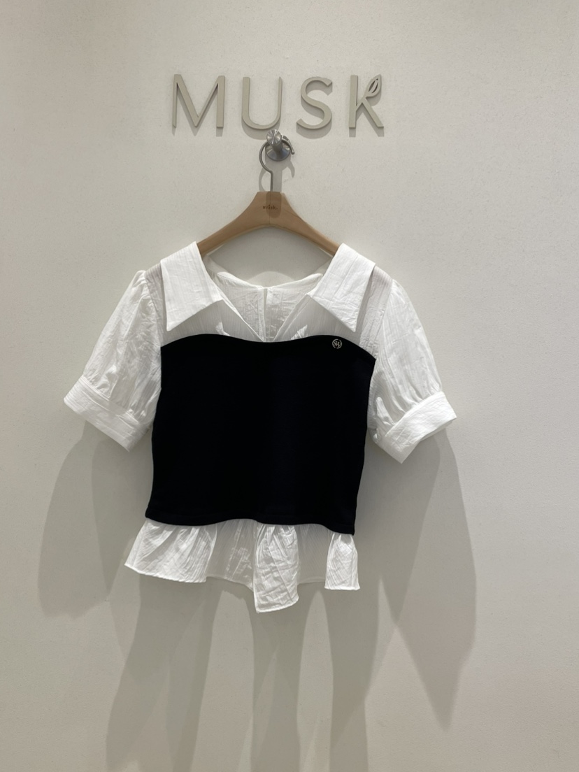 MUSK韓國代購女裝新款人氣時尚休閑推薦26春夏襯衫蕾絲衫MUSK襯衫/蕾絲衫圖色2