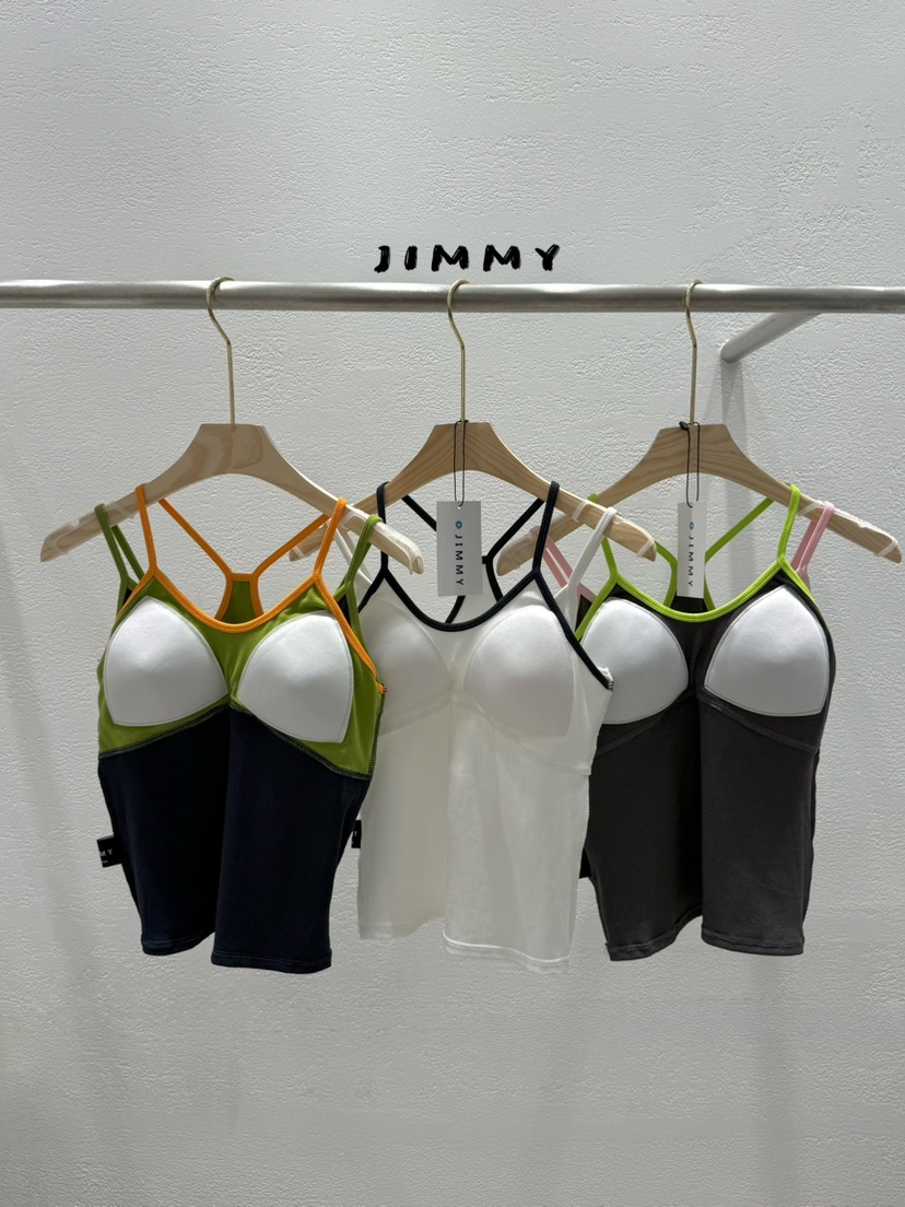 JIMMY東大門實拍女士新品人氣職業推薦熱賣吊帶背心撞色無袖JIMMY/REMAKE吊帶/背心