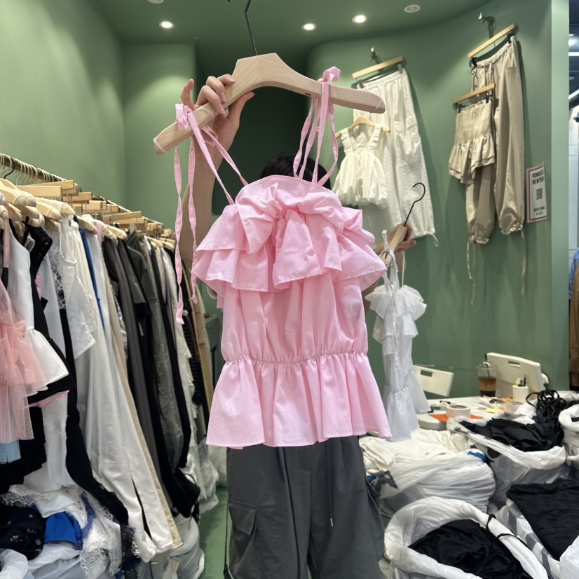 ROMANTIC NEWYORK韓國代購女裝新品推薦時尚吊帶背心荷葉邊ROMANTIC NEWYORK吊帶/背心圖色2