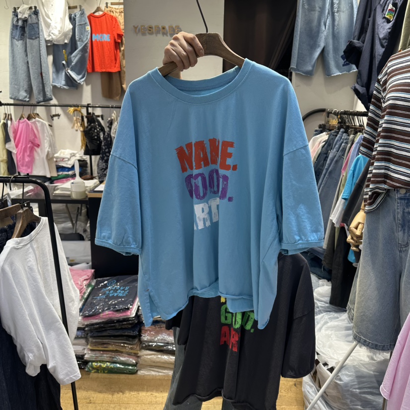 YESFREE東大門直郵女裝新品休閑時尚26春夏熱賣職業人氣T恤YESFREET恤圖色2