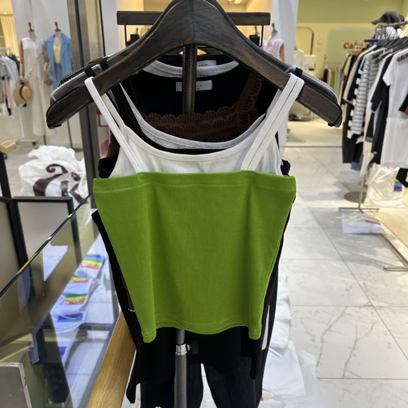A2/D2韓國代購女士新款時尚休閑吊帶背心假兩件層疊羅紋A2/D2吊帶/背心