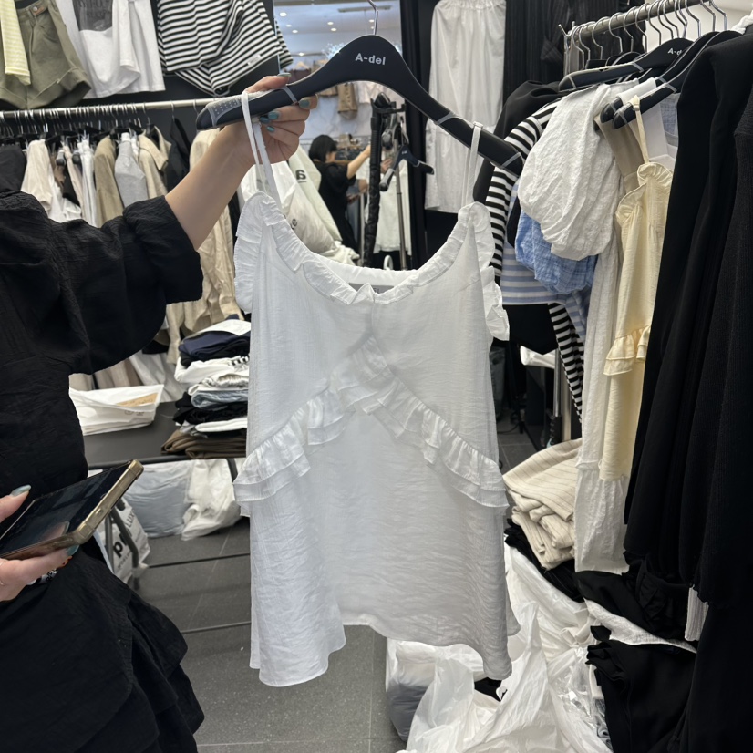 A-DEL東大門實拍女裝新品職業休閑熱賣推薦吊帶背心無袖A-DEL吊帶/背心圖色1