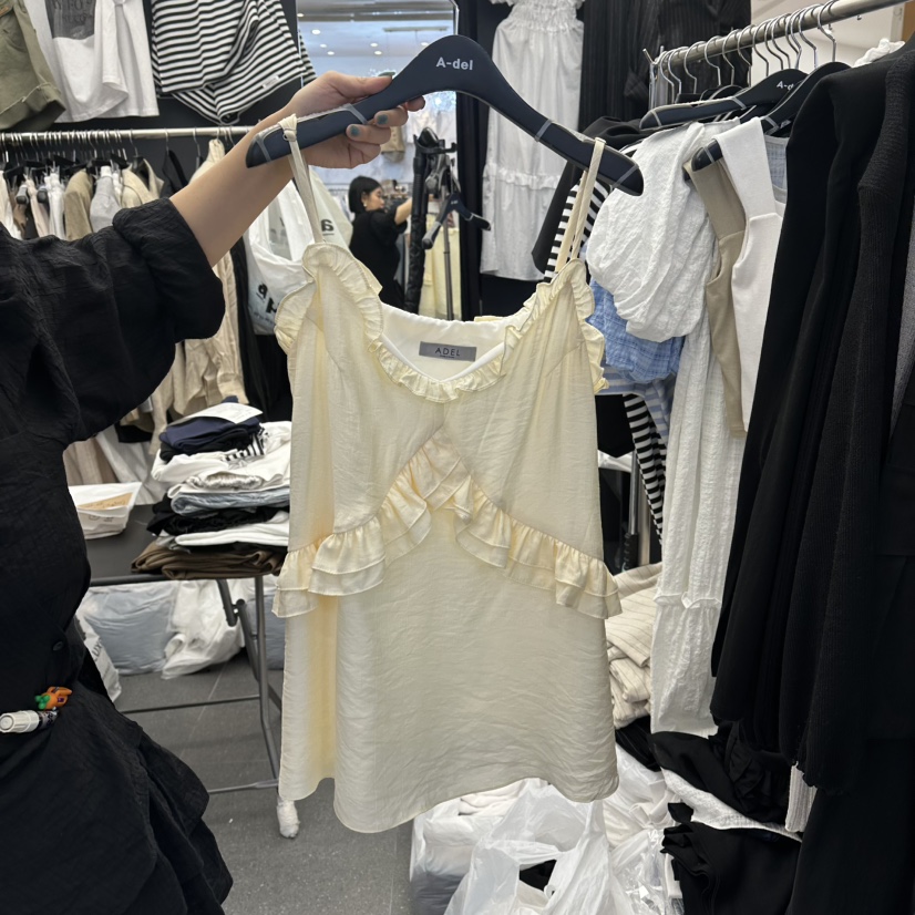 A-DEL東大門實拍女裝新品職業休閑熱賣推薦吊帶背心無袖A-DEL吊帶/背心圖色2