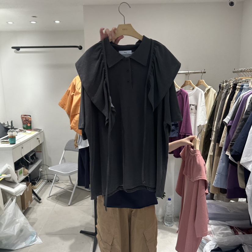 IN KIRA韓國直郵女裝新品人氣26春夏熱賣時尚T恤披肩豬皮IN KIRAT恤圖色3
