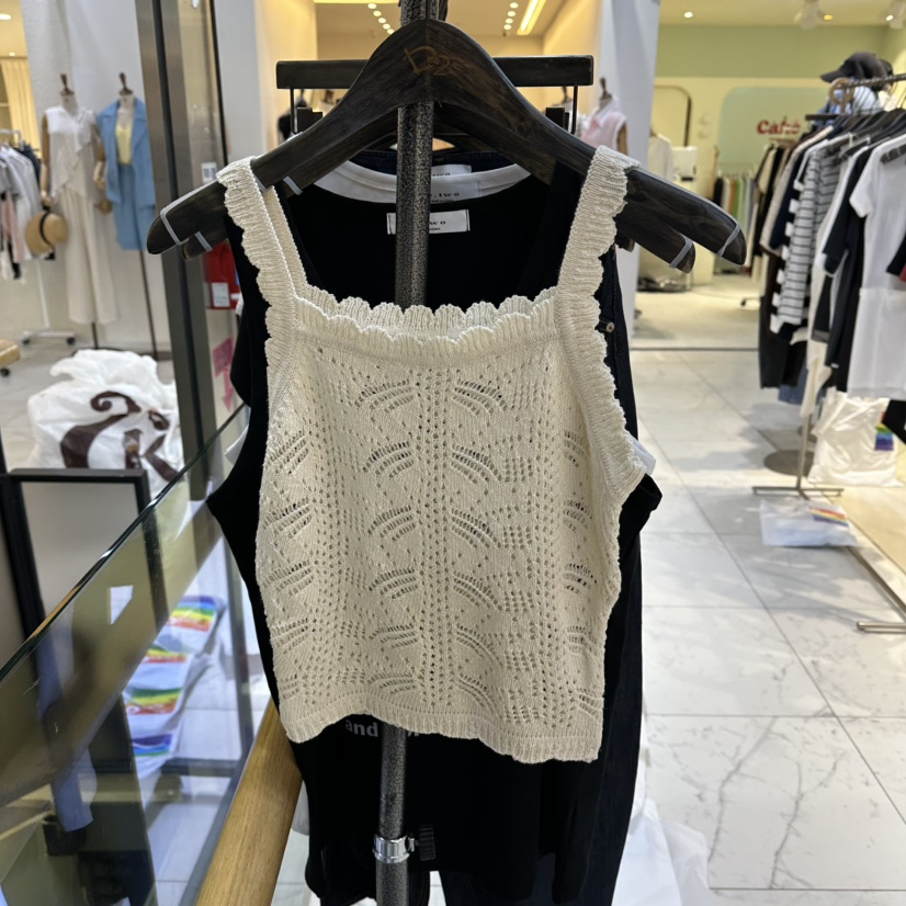 A2/D2東大門代購女士新品26春夏真品推薦吊帶背心針織無袖A2/D2吊帶/背心圖色1