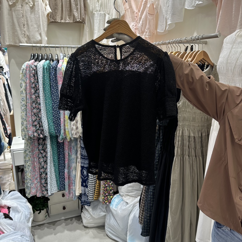 BIKINI韓國代購女士新品休閑時尚襯衫蕾絲衫不含項鏈透明BIKINI襯衫/蕾絲衫