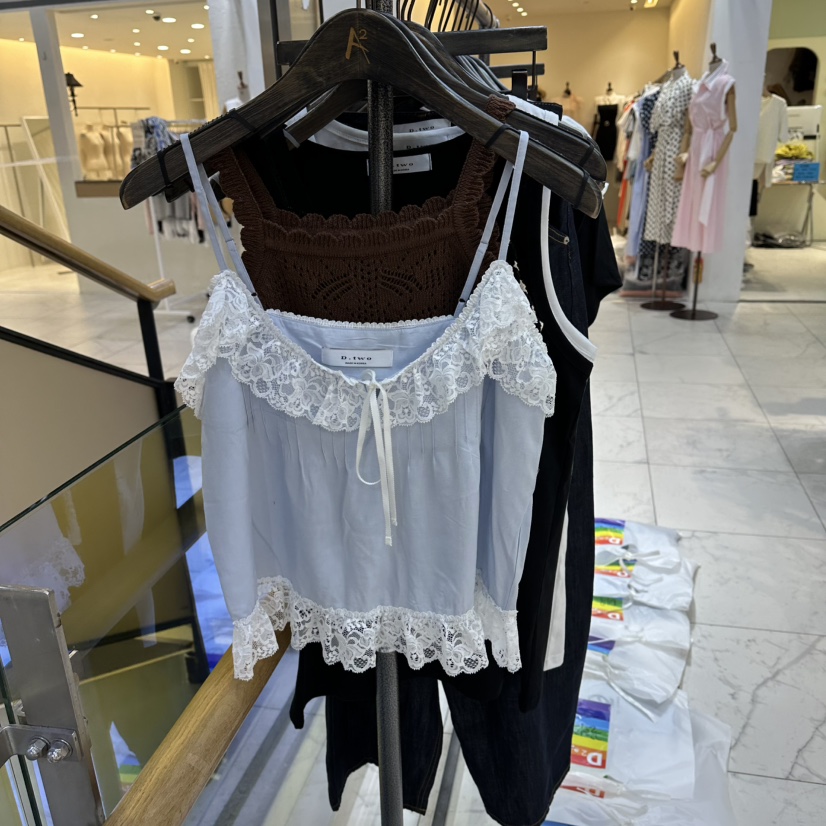 A2/D2韓國代購女士新品休閑推薦真品時尚吊帶背心褶裥無袖A2/D2吊帶/背心圖色2