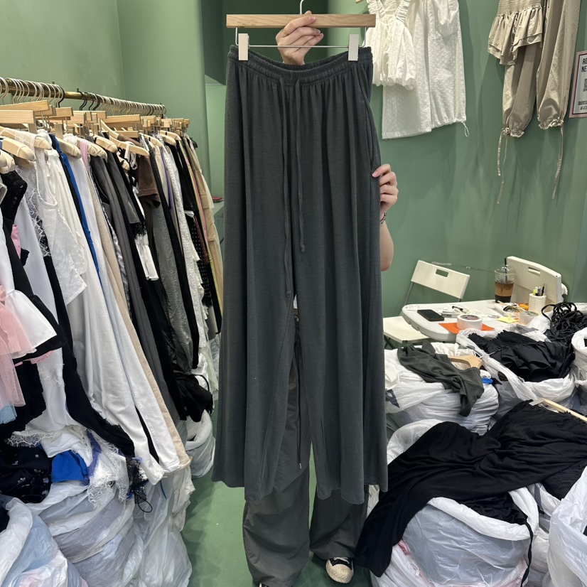ROMANTIC NEWYORK東大門直郵女裝新品職業休閑褲亞麻寬松ROMANTIC NEWYORK休閑褲圖色1