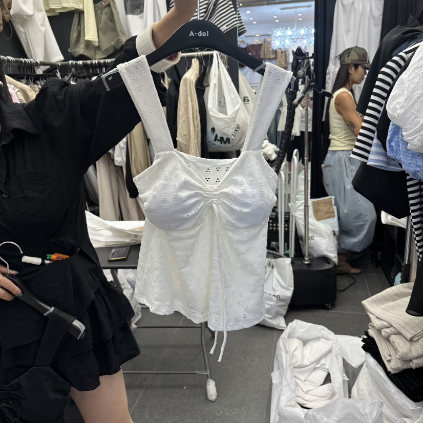 A-DEL東大門實拍女士新款真品人氣時尚熱賣吊帶背心無袖A-DEL吊帶/背心圖色1