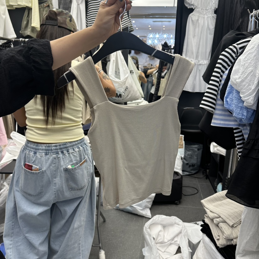 A-DEL韓國直郵女士新品人氣26春夏推薦吊帶背心直筒無袖A-DEL吊帶/背心