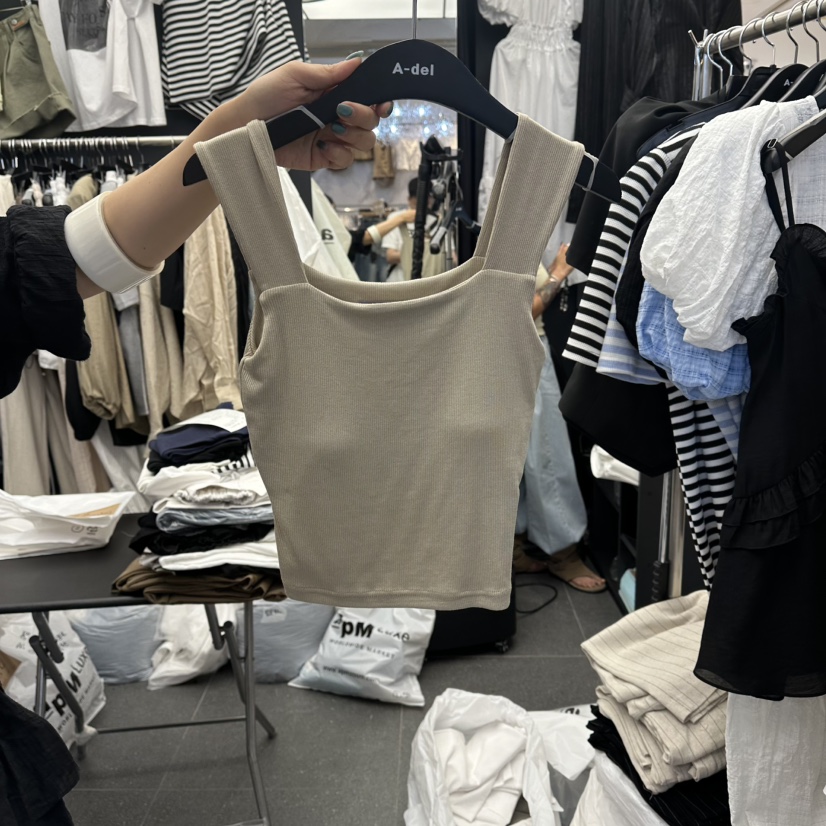 A-DEL韓國直郵女士新品人氣26春夏推薦吊帶背心直筒無袖A-DEL吊帶/背心圖色2