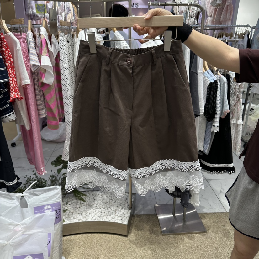 VIRUS韓國代購女裝新款26春夏職業休閑熱賣推薦人氣短褲棉質VIRUS短褲圖色2