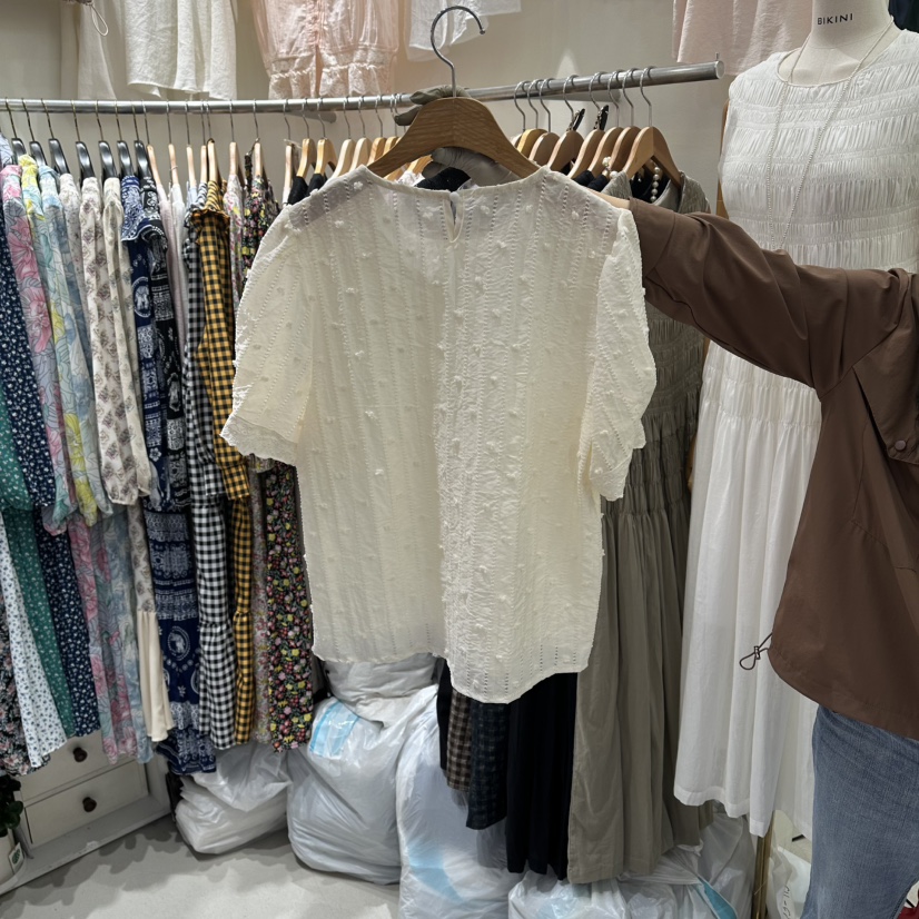 BIKINI東大門代購女裝新款熱賣26春夏時尚休閑襯衫蕾絲衫絨BIKINI襯衫/蕾絲衫