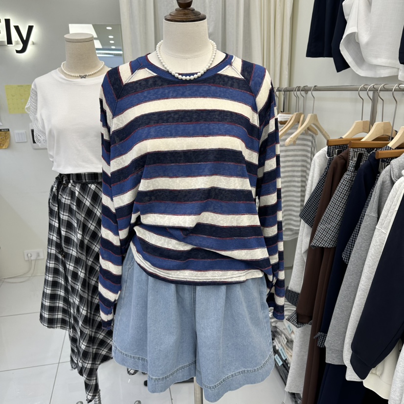 FLYFLY/LULULALLA/LIVE韓國代購女士新款26春夏長袖T恤FLYFLY/LULULALLA/LIVE長袖T恤圖色1