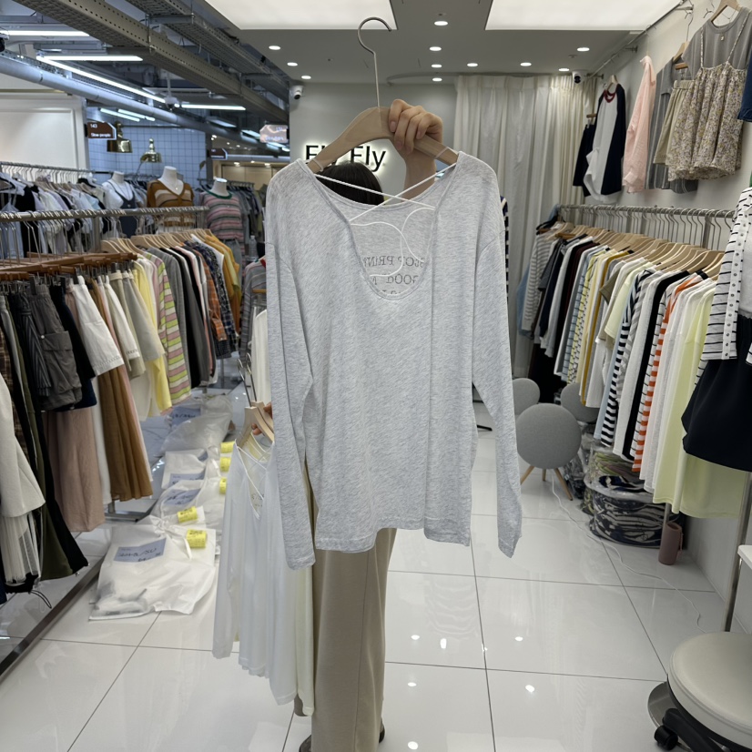 FLYFLY/LULULALLA/LIVE韓國直郵女士新品推薦休閑長袖T恤FLYFLY/LULULALLA/LIVE長袖T恤