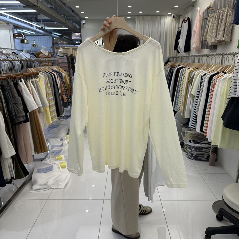 FLYFLY/LULULALLA/LIVE韓國直郵女士新品推薦休閑長袖T恤FLYFLY/LULULALLA/LIVE長袖T恤圖色2