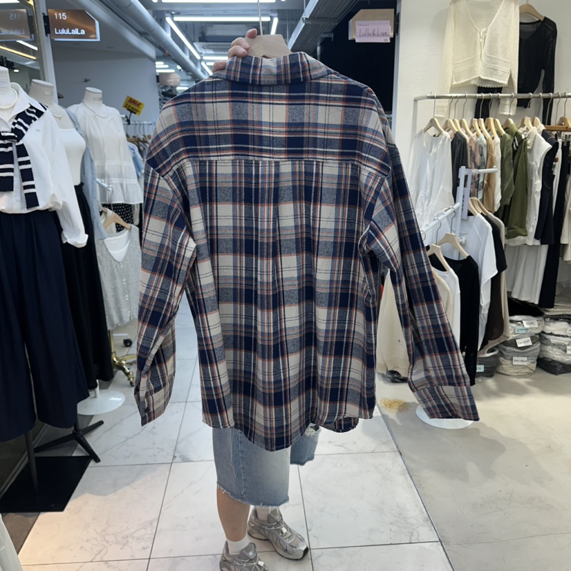 FLYFLY/LULULALLA/LIVE韓國直郵女裝新品休閑襯衫蕾絲衫格子FLYFLY/LULULALLA/LIVE襯衫/蕾絲衫