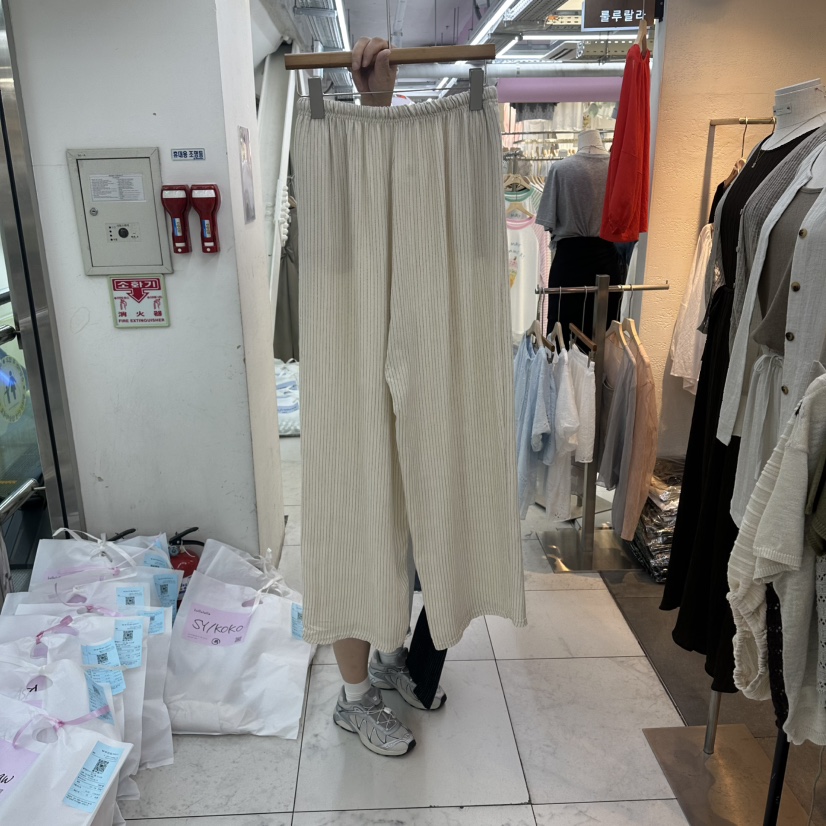 FLYFLY/LULULALLA/LIVE東大門直郵女裝新款推薦休閑褲條紋FLYFLY/LULULALLA/LIVE休閑褲